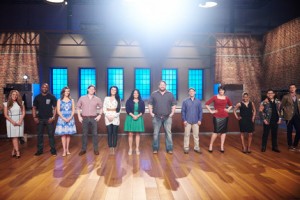 Finalists Michelle Karam, Eddie Jackson, Emilia Cirker, Alex McCoy, Christina Fitzgerald, Sita Lewis, Jay Ducote, Dom Tesoriero, Rosa Graziano, Rue Rusike, Arnold Myint and Matthew Grunwald during the meet and greet, as seen on Food Network Star, Season 11.