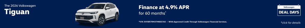 2026 Volkswagen Tiguan – Finance at 4.9% APR for 60 Months