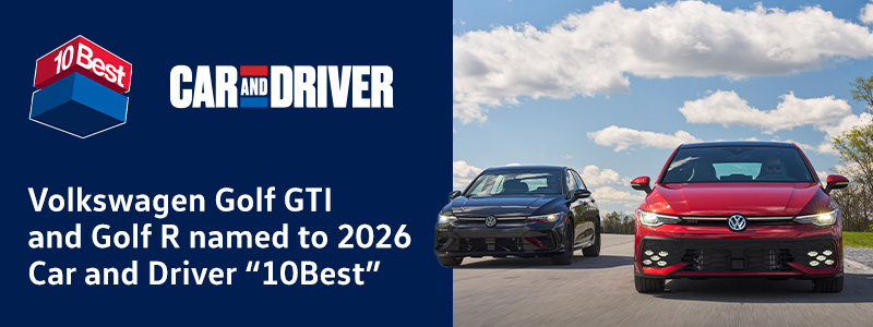 2026 Volkswagen Golf GTI and Golf R earn Car and Driver’s 10Best honors